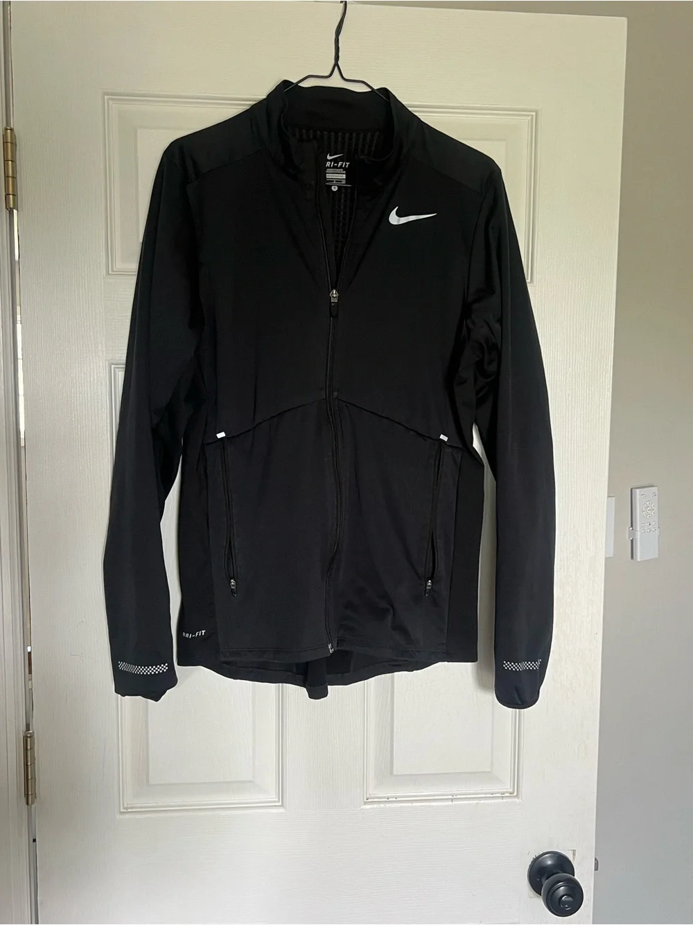 Nike Womens Black Full Zip Element Dri-FIT Running Athletic Jacket Size Small